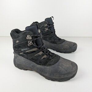 Merrell Moab Polar Waterproof Boots Mens 13 Black 400 Grams Hiking Winter Hunt.